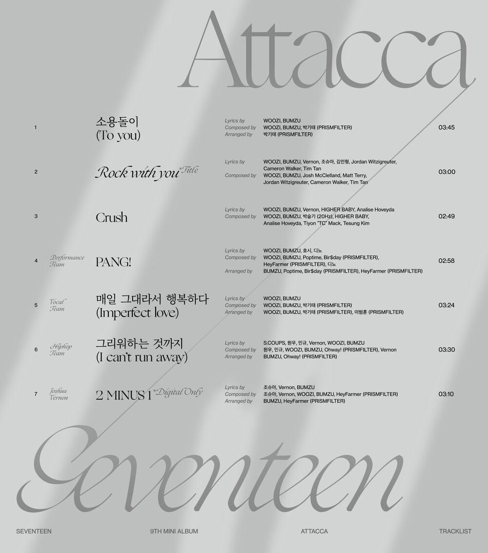 SEVENTEEN - 9th MINI ALBUM ATTACCA